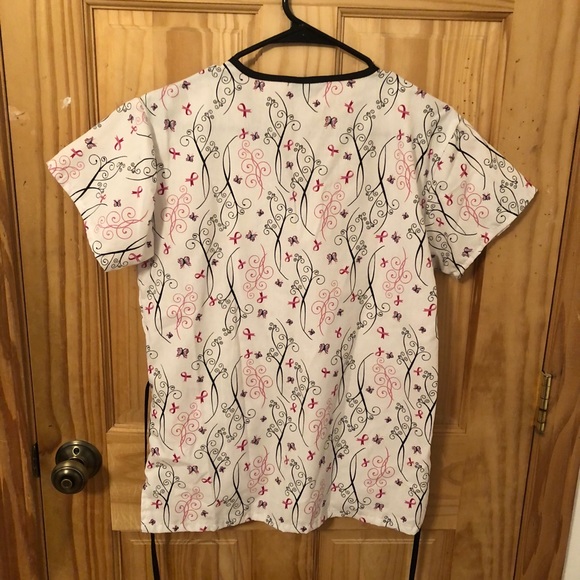 Pink Ribbon Scrub Top - Picture 6 of 8